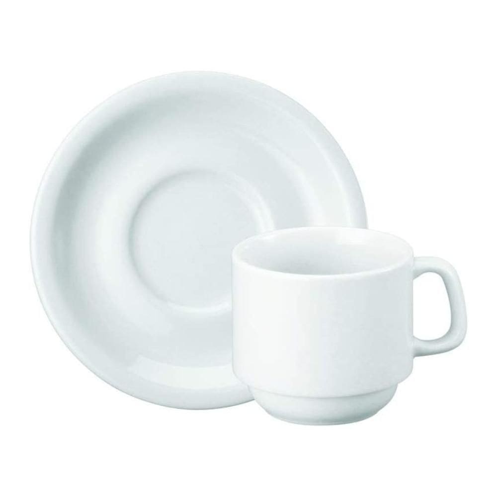 Kit 24 Jogo Xícara De Chá 200ml Com Pires Porcelana Schmidt