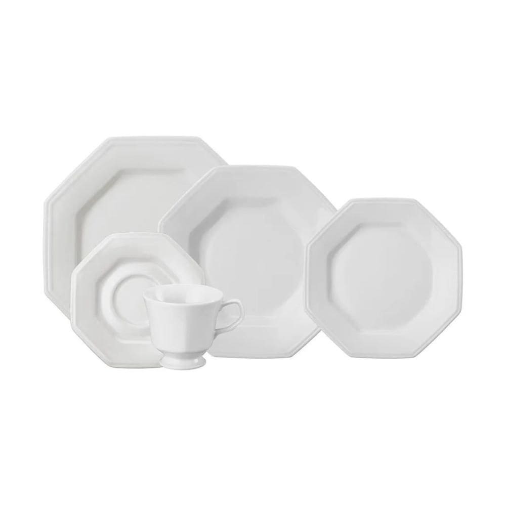 Jogo de Jantar 40 Peças Chá Prisma Porcelana Schmidt