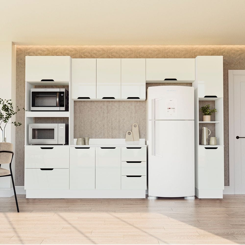 Cozinha Compacta 250074 5 Peças Meena Branco Politorno Móveis