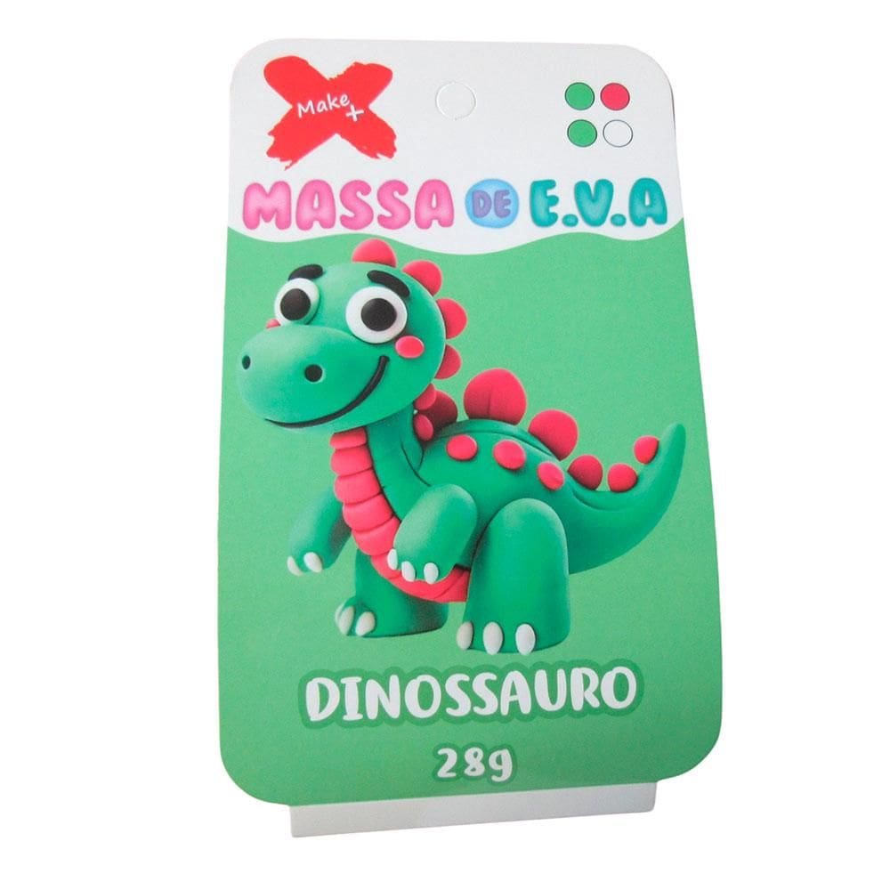 Massa de EVA em pote 28g 4 cores Dinossauro - Gatte