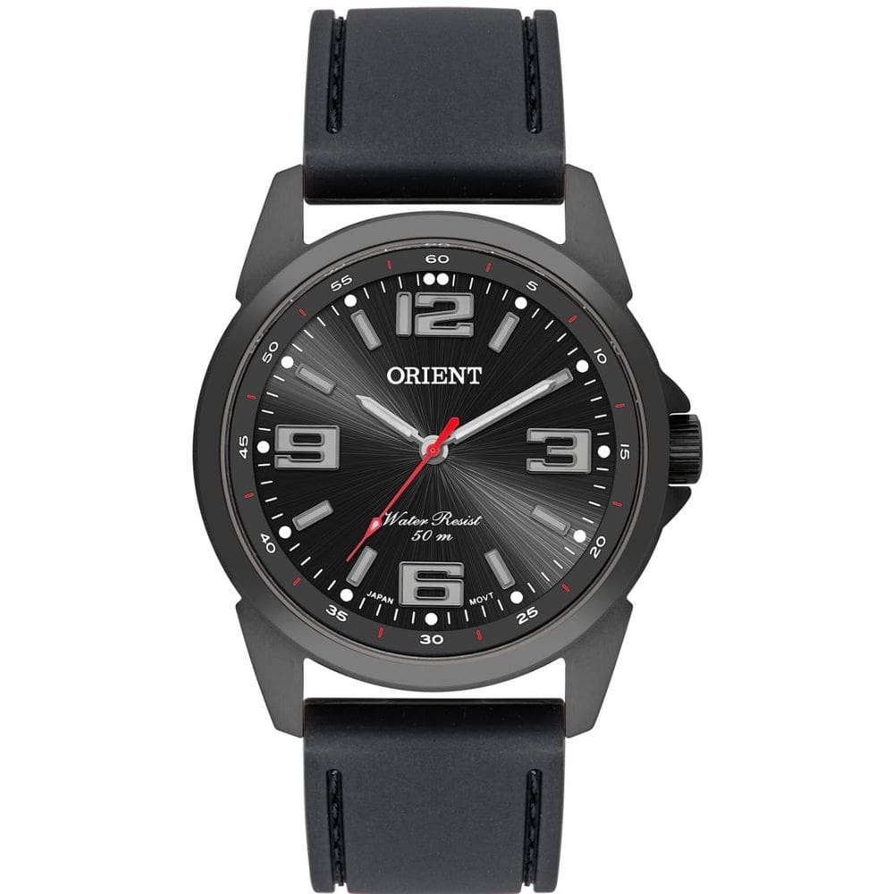 Relógio Orient Masculino Preto Couro Mpsp0001 P2px