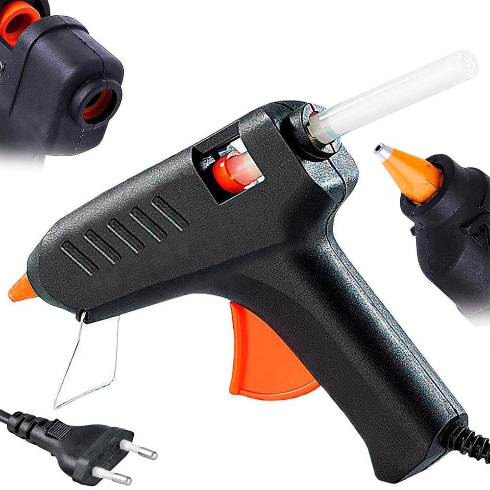 Pistola De Cola Quente 60W Para Trabalhos Artesanais