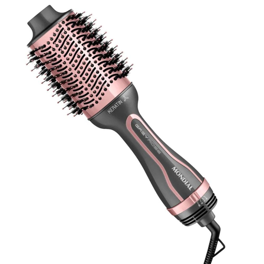 Escova Secadora 3 Em 1 Mondial Ceramica + Queratina Bivolt