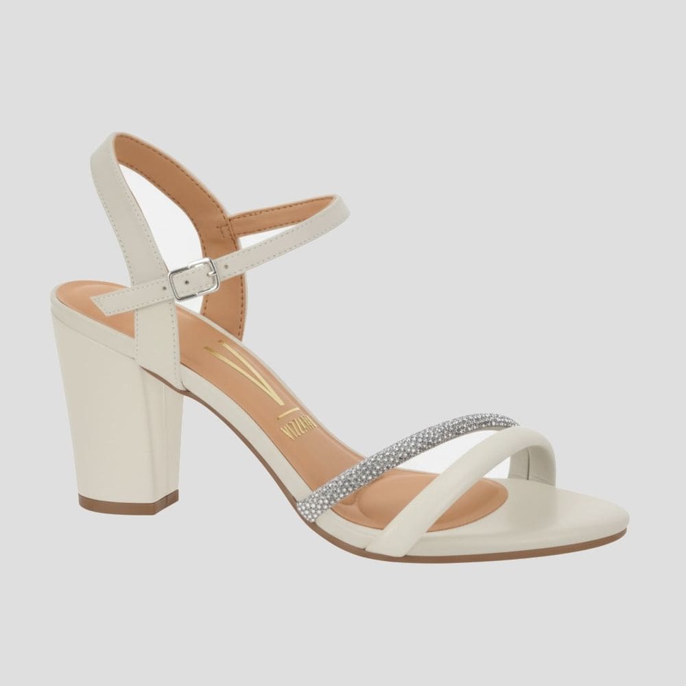Sandalia Feminina Vizzano Salto Médio Strass  6262.1009