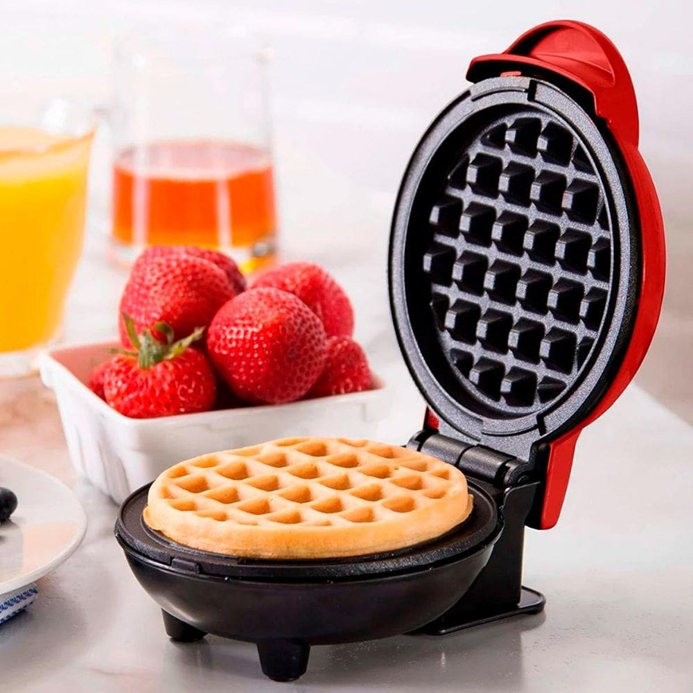 Mini Waffle Máquina Compacta Ideal Qualquer Cozinha 110V