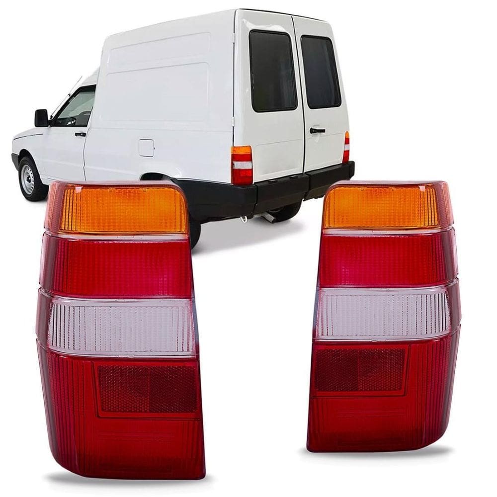 Par Lente Lanterna Traseira Fiorino 1986 A 1997 Modelo Carto