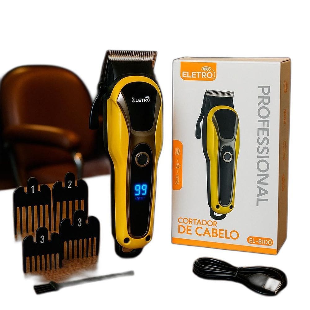 Cortador Elétrico De Cabelo Profissional E Leve