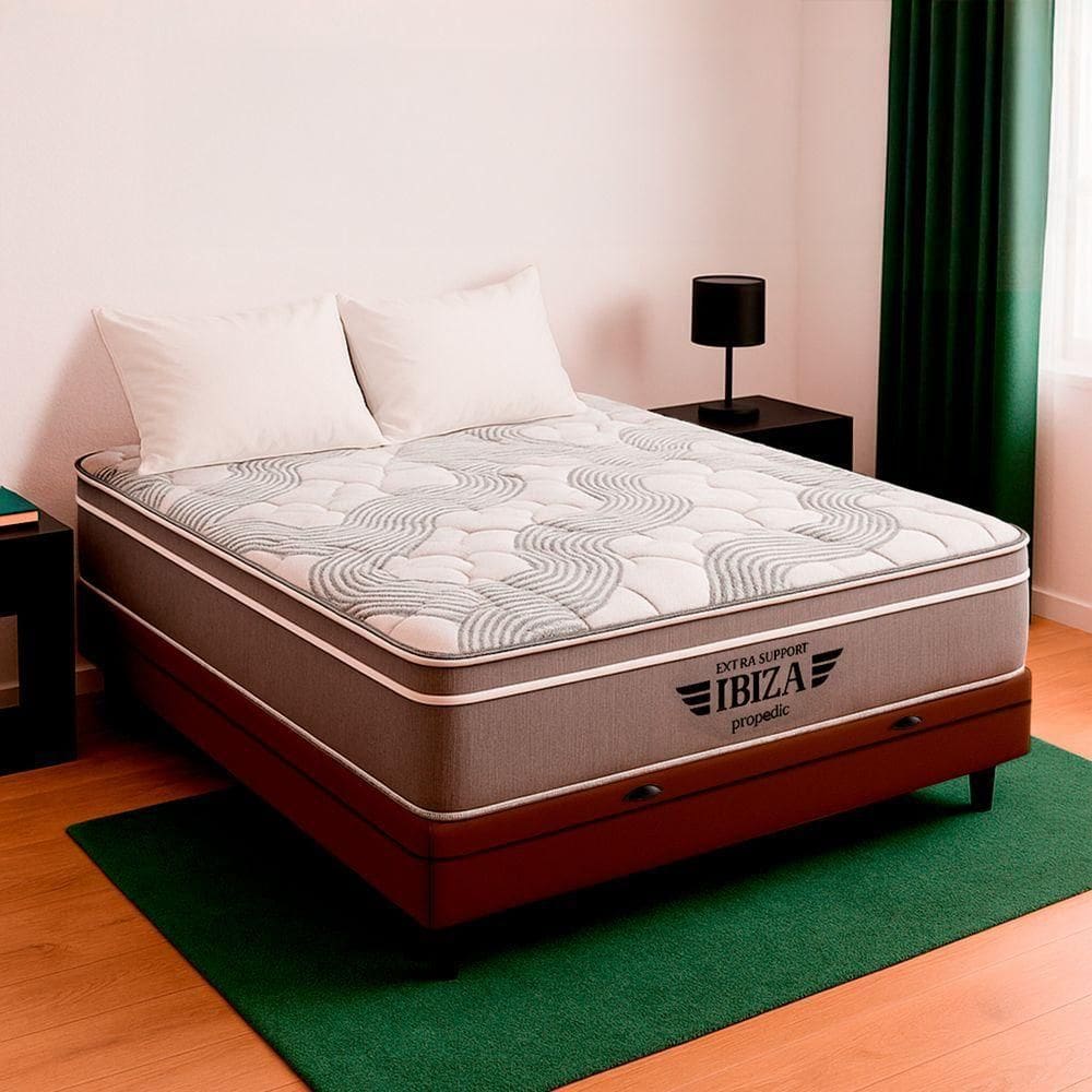 Cama Box Baú Viúvo Marrom E Colchão Ibiza Molas Vstore