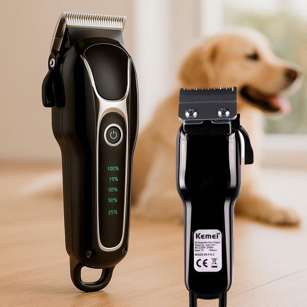 Kit Pet Kemei Para Tosa De Cães E Gatos