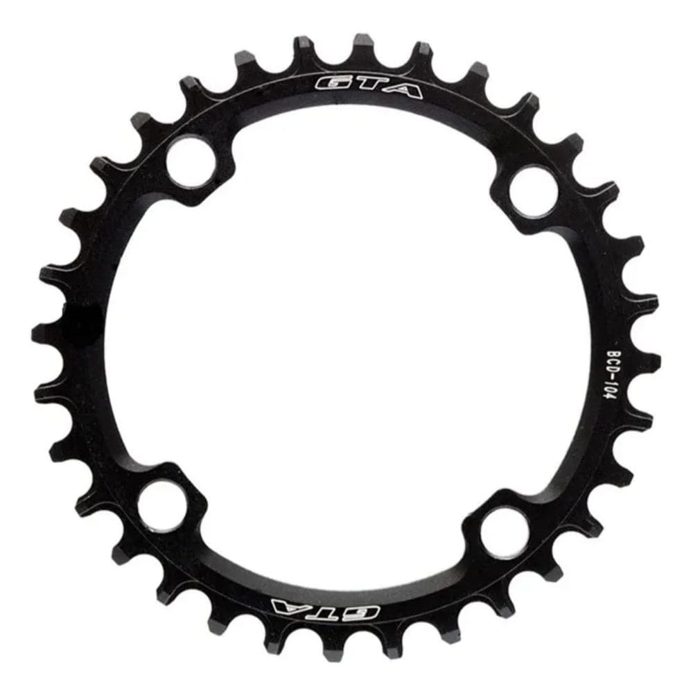 Coroa Única 34 Dentes Gta Bicicleta Single Alum Bcd104 Preta