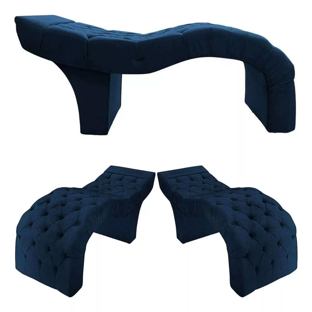 Maca Estetica Azul Profissional Premium Suede - Santo Box FR