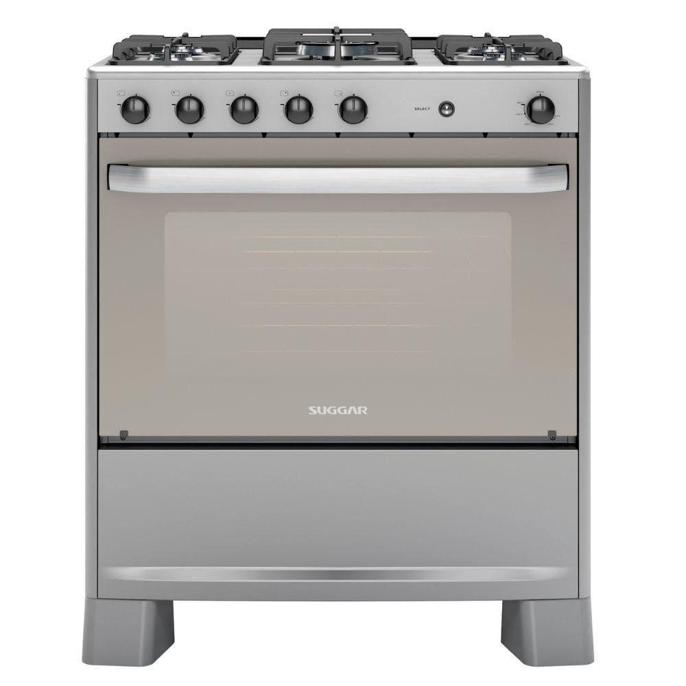 Fogão 5 Bocas Suggar Automático Select Prata Bivolt