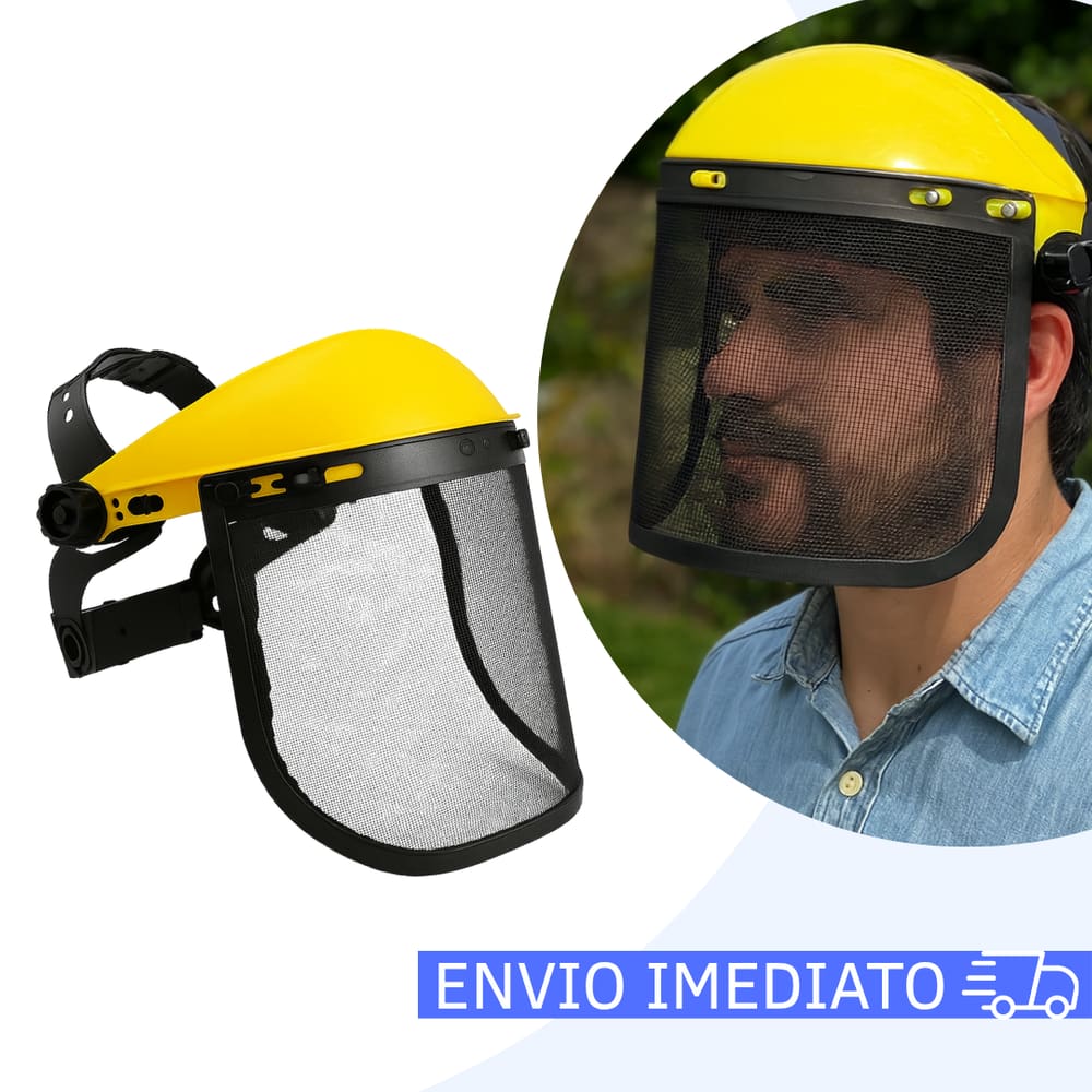 Protetor Facial Completo Roçadeira Motosserra Tela Aço Epi