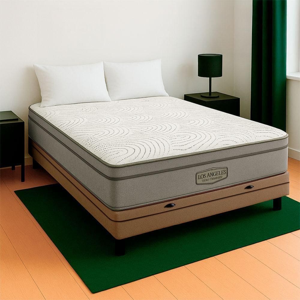 Cama Box Baú Viúvo Bege E Colchão Los Angeles Molas Vstore