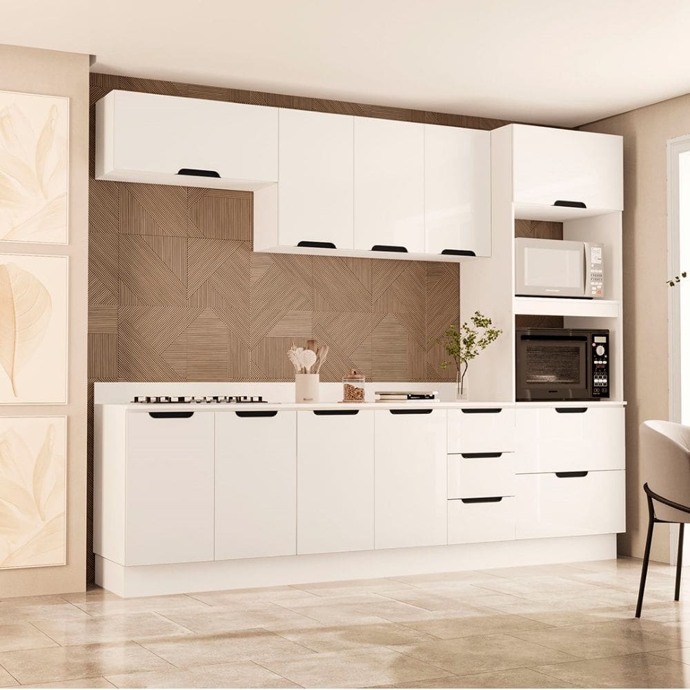 Cozinha Compacta 250073 5 Peças Meena Branco Politorno Móveis