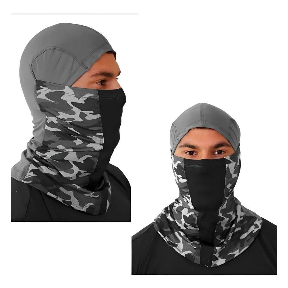 Touca Ninja Mascara Paintball Tatica M Camuflada Urbana Cinz