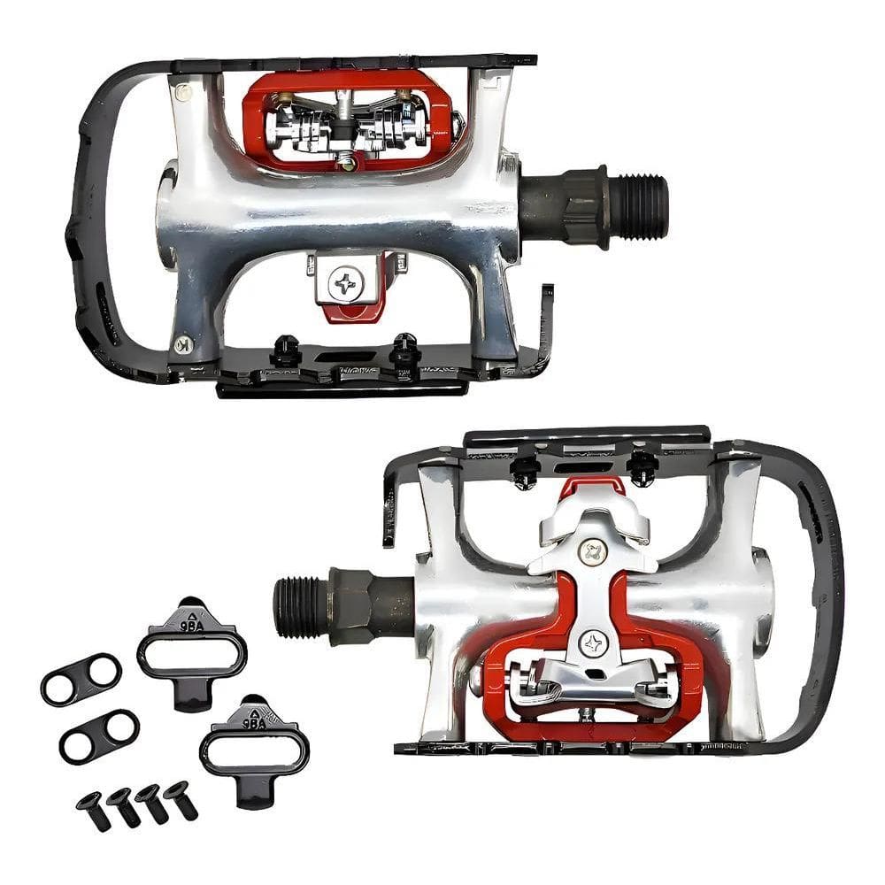 Pedal Wellgo Mtb M998 Clip E Plataforma Polido E Preto Alúmi
