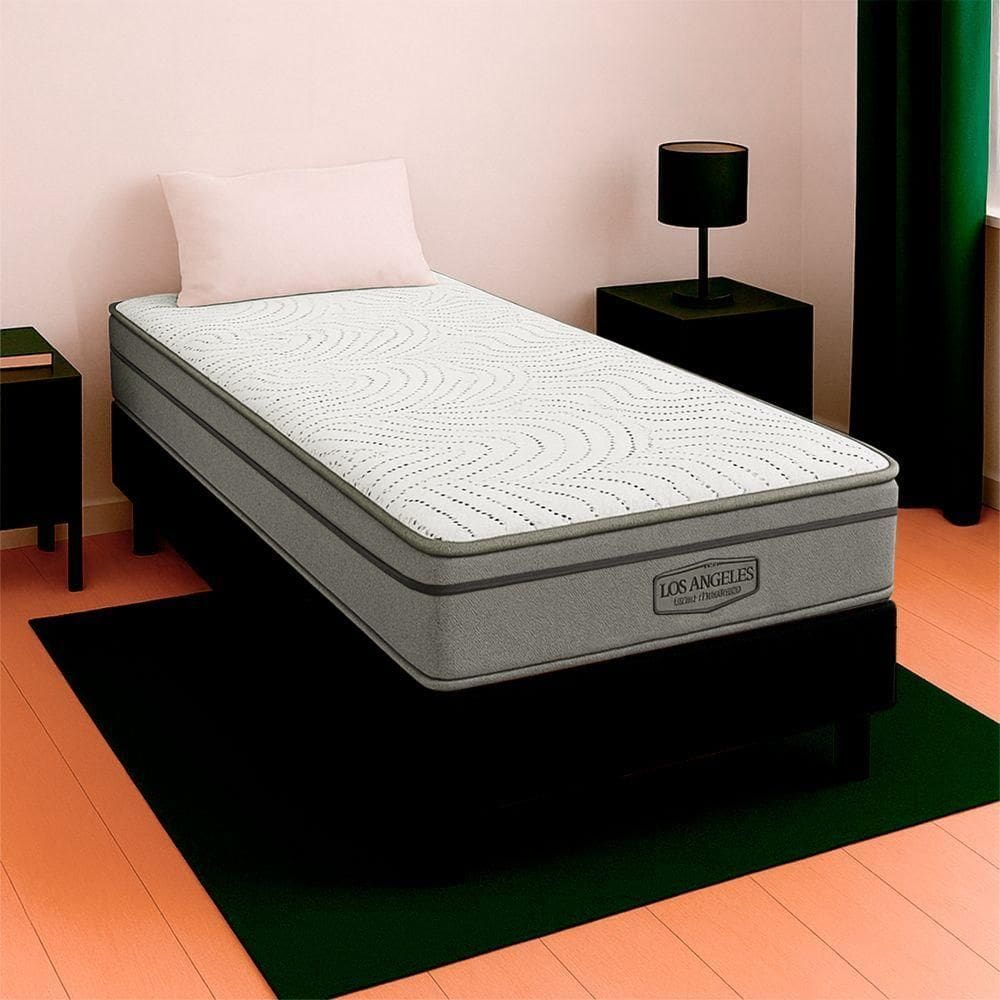 Cama Box Solteirão E Colchão Los Angeles Molas V-store Preto