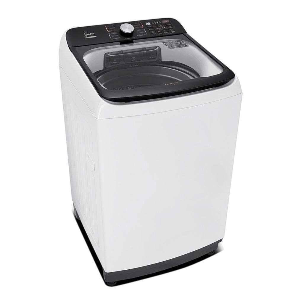 Lavadora De Roupas Automática Midea 15kg MA512W150A-WKBR Reuso De Água Branca 110V