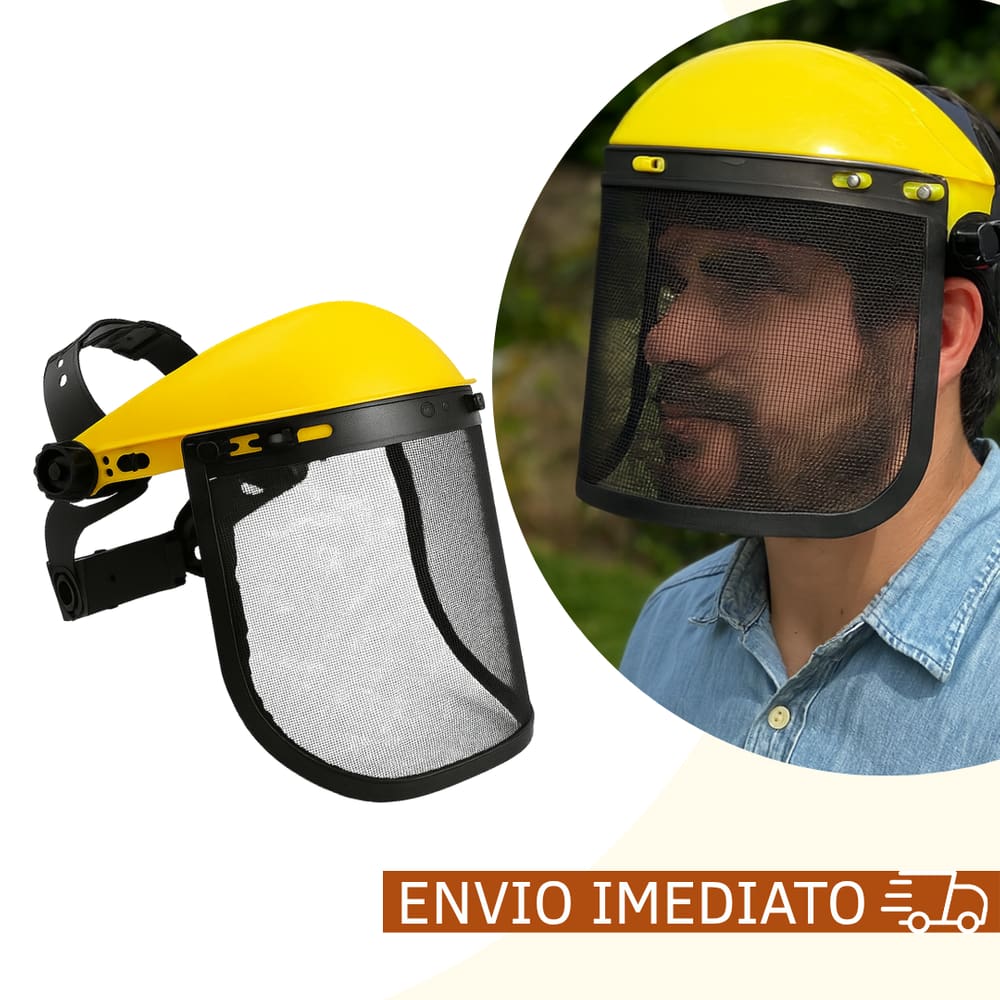 Protetor Facial Viseira Roçadeira Motosserra Tela Aço