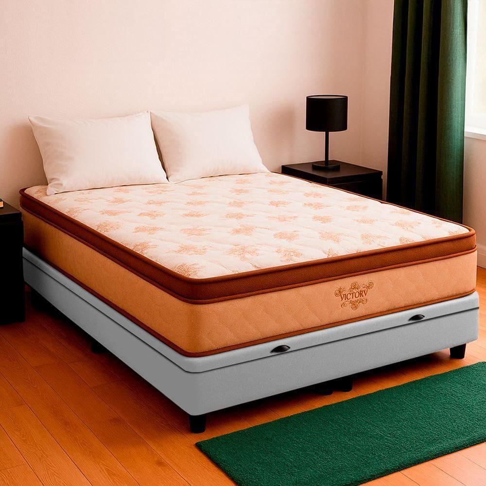 Cama Box Baú Viúvo Branco E Colchão Four Season Molas Vstore