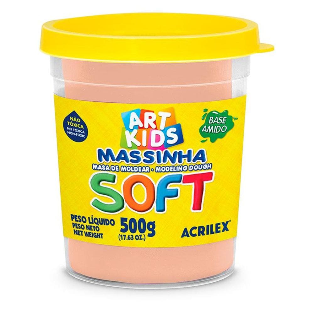 Massa de modelar Soft 500g Amarelo Pêssego 538 Acrilex