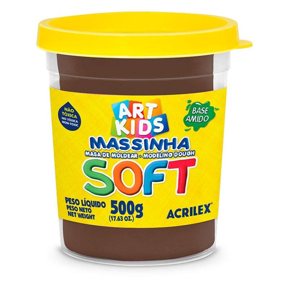 Massa de modelar Soft 500g Chocolate 814 Acrilex