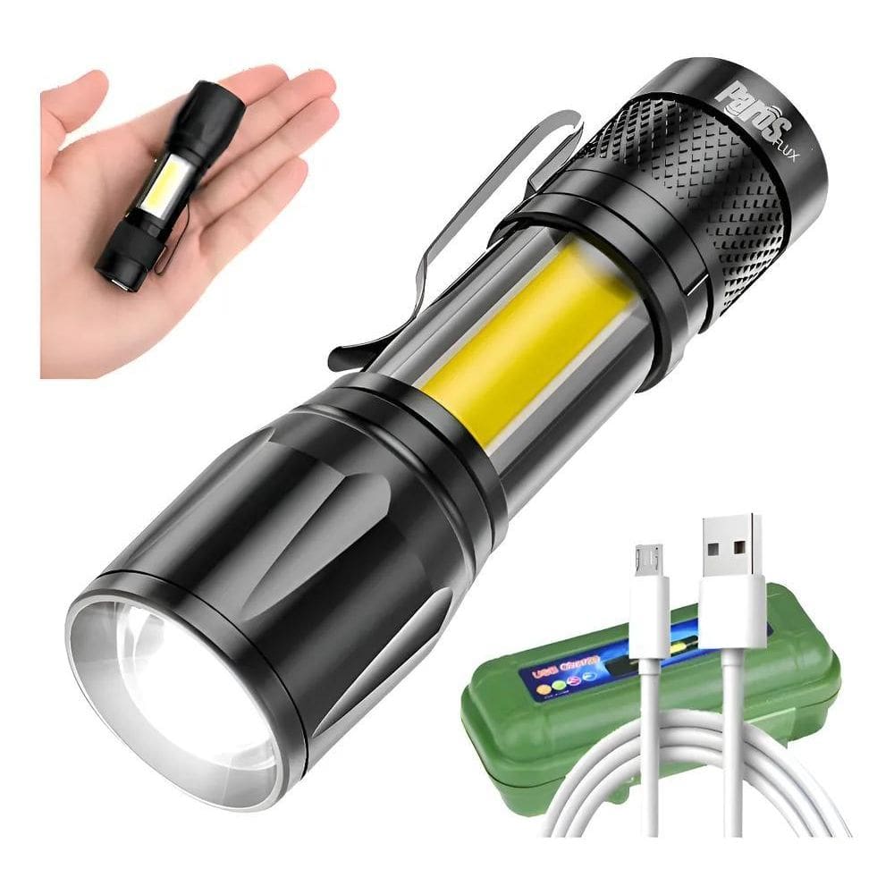 Lanterna Led Recarregável Usb Com Zoom P