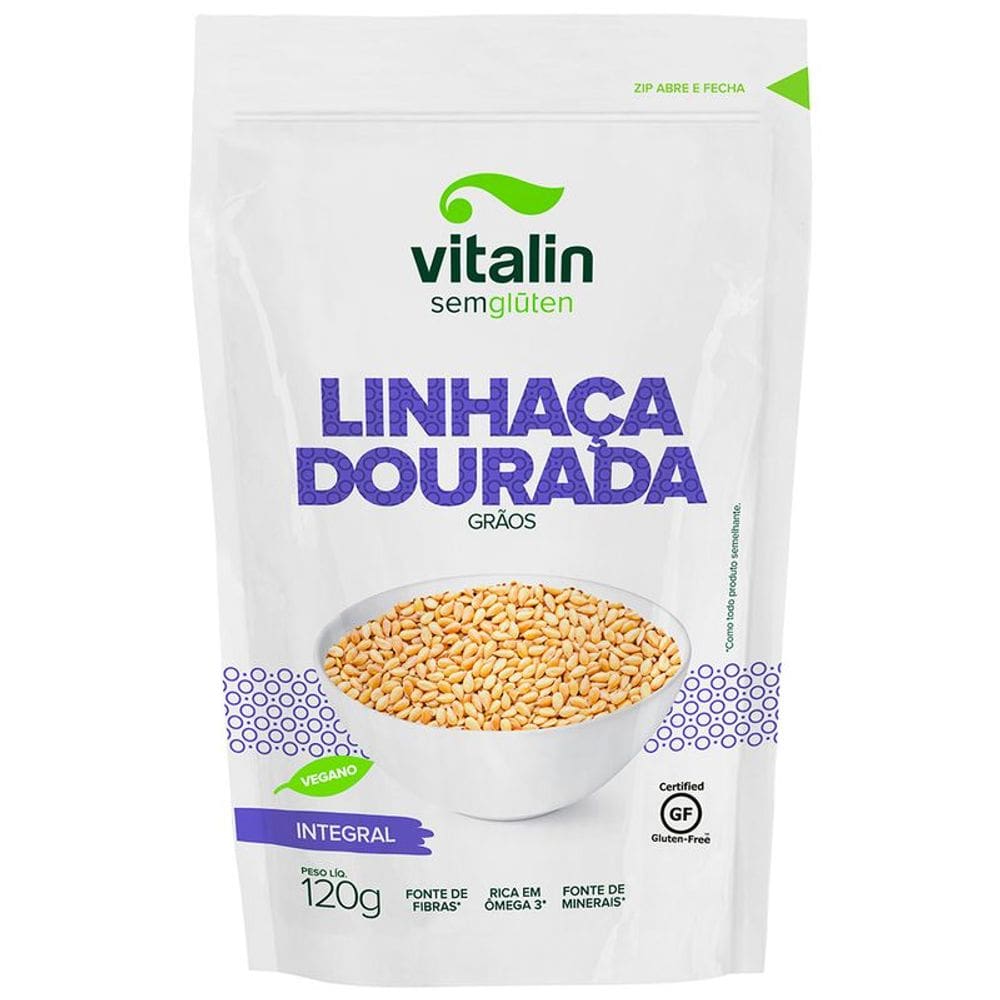 Linhaça Dourada em Grãos 120g - Vitalin