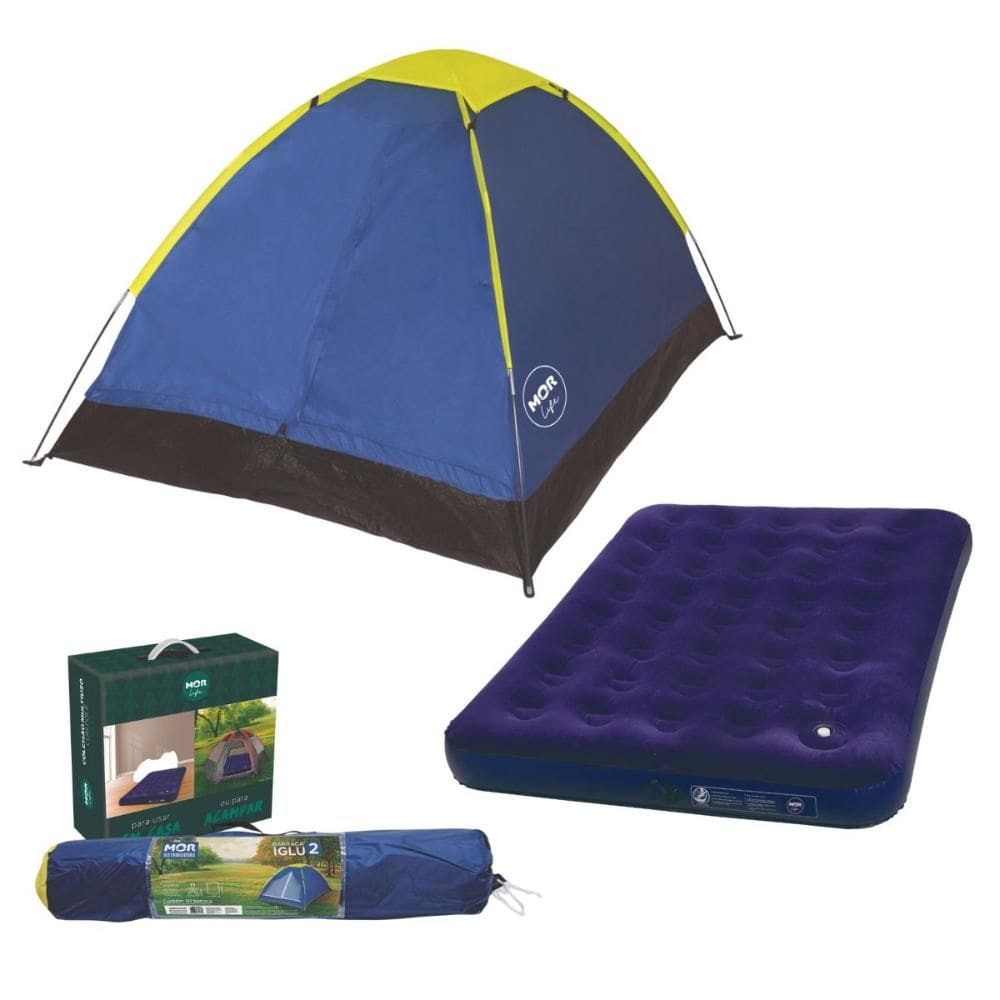 Barraca Camping Iglu Impermeável Colchão Casal 2 Pessoas Mor