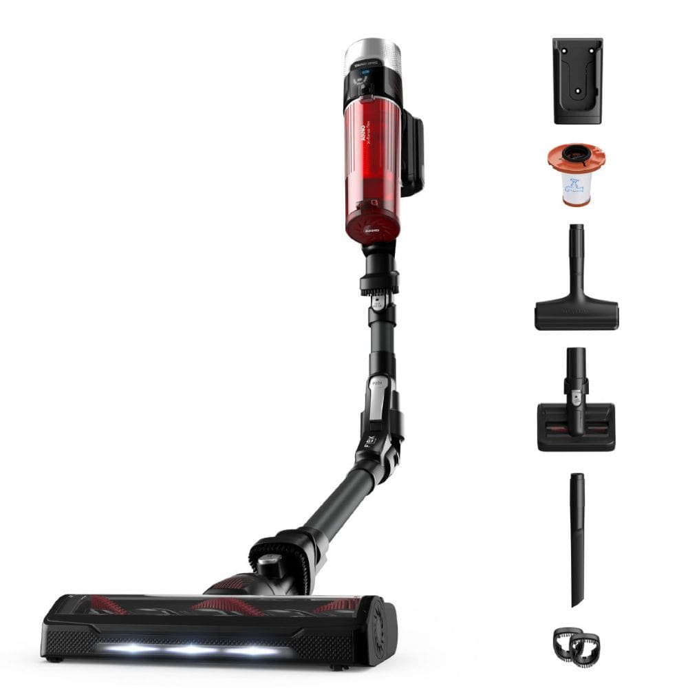 Aspirador Pó Sem Fio Arno X-Force Flex 9.60 RH20, Bivolt, 18V 0.4L Tubo Flexível LED Filtro HEPA Autonomia 45min, Preto