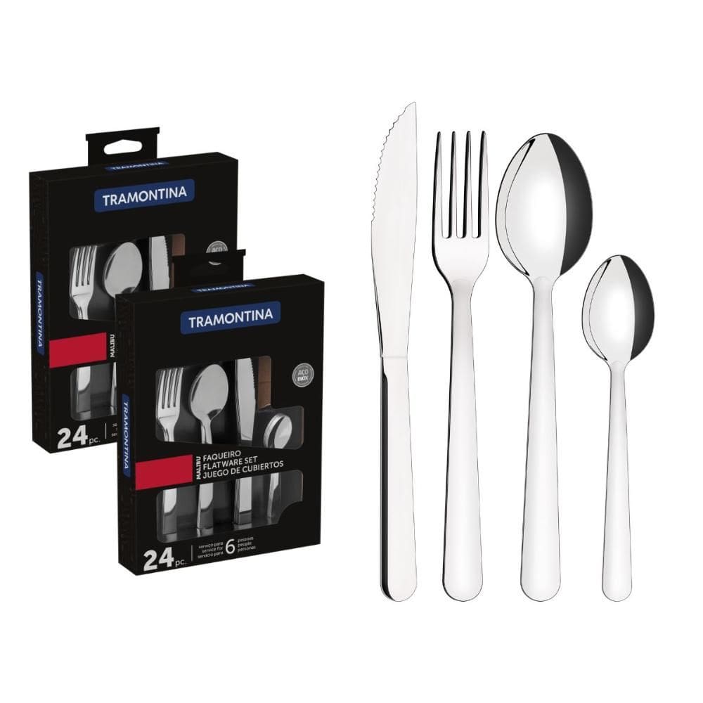 Faqueiro Aço Inox Malibu 48 Peças Tramontina