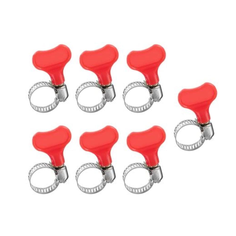 Kit 7 Abraçadeiras Borboleta De Mangueira Regulável Aço Inox mangueiras tubos torneiras