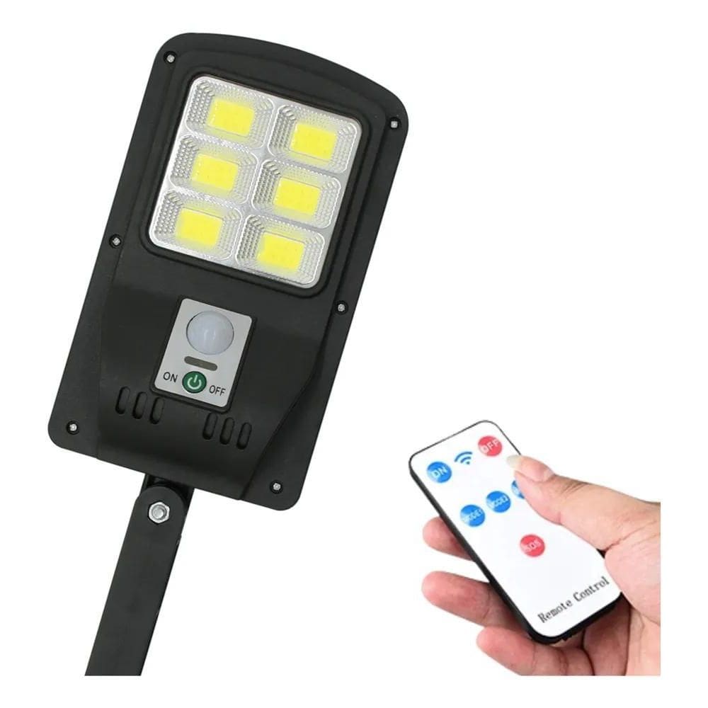 Luz Led Solar Iluminação Potente Holofote Foto Preto Solar