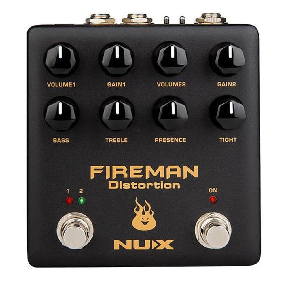 Pedal De Efeito Nux Fireman Distortion Be-Overdrive