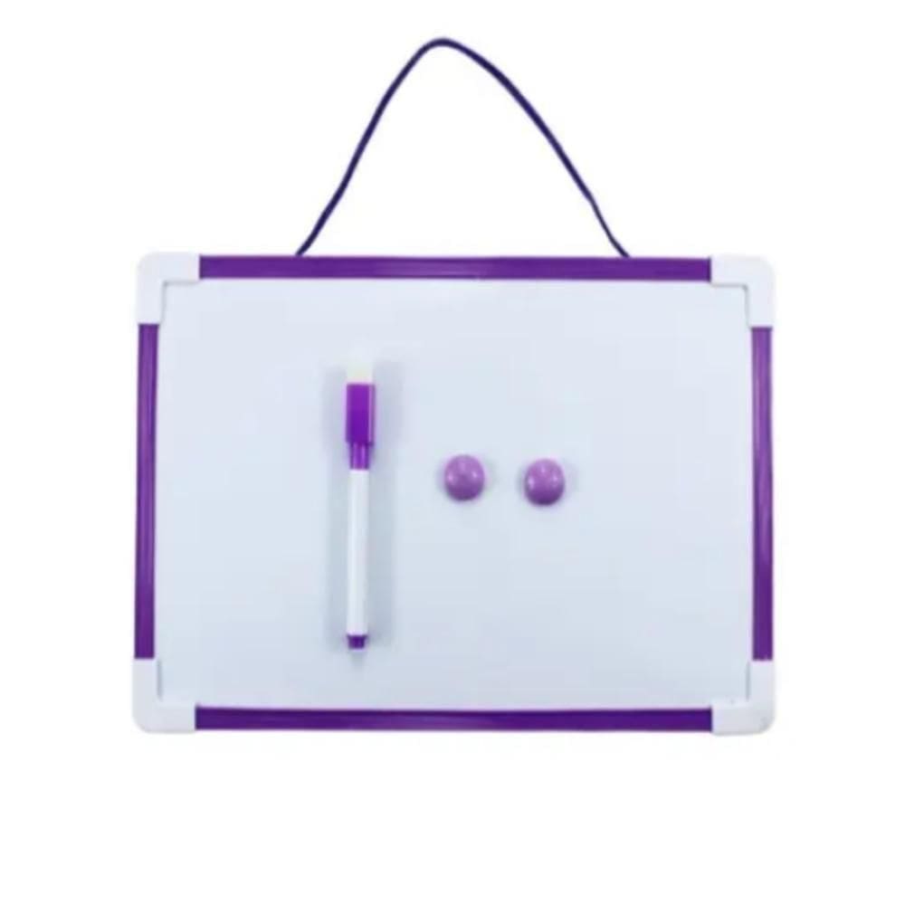 Lousa Quadro Branco Magnetico Completa Caneta Apagador 30x20cm Porta Recados Anotacoes Casa