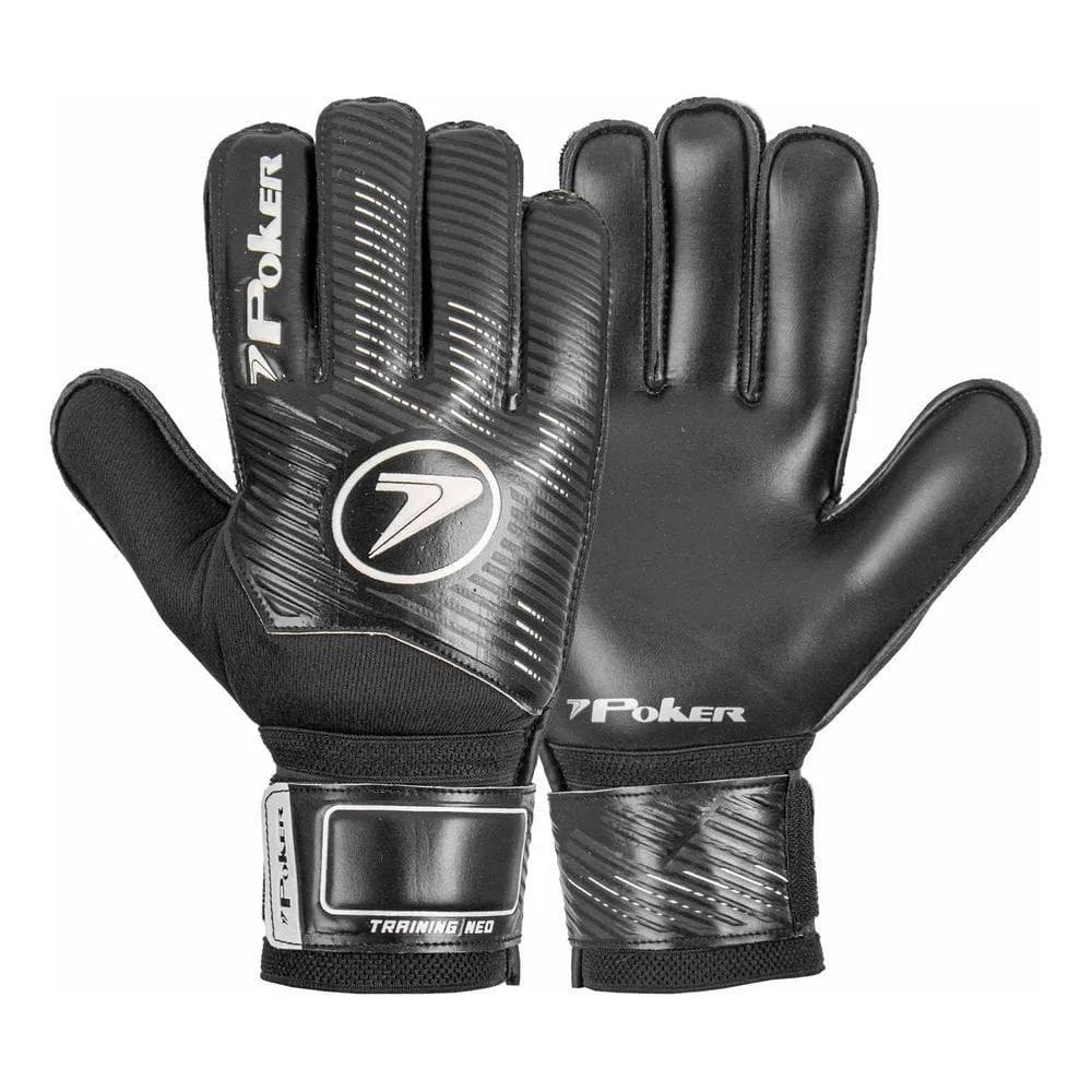 Luva De Goleiro Futebol Treino Campo Poker Focus Preta 10