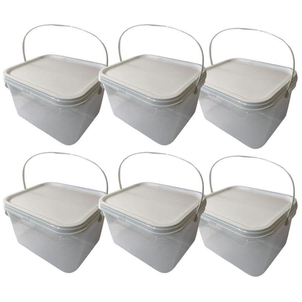 Baldes Retangular Novo-Kit 6 Pçs