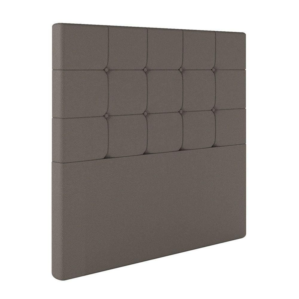 Cabeceira Estofada Casal 140 Cm Safira Corino Marrom