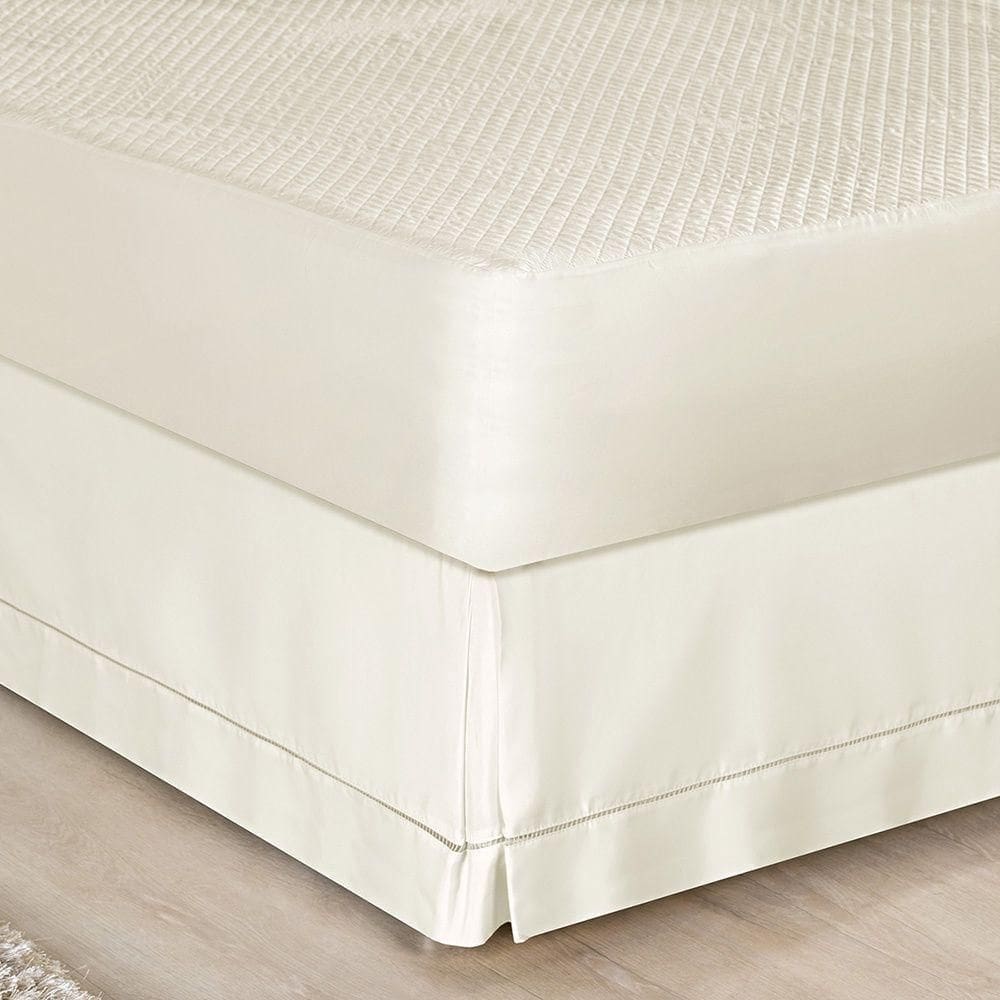 Saia Para Cama Box 200 Fios Bia Casal Padrão 01 Peça 80% Algodão 20% Poliéster - Palha