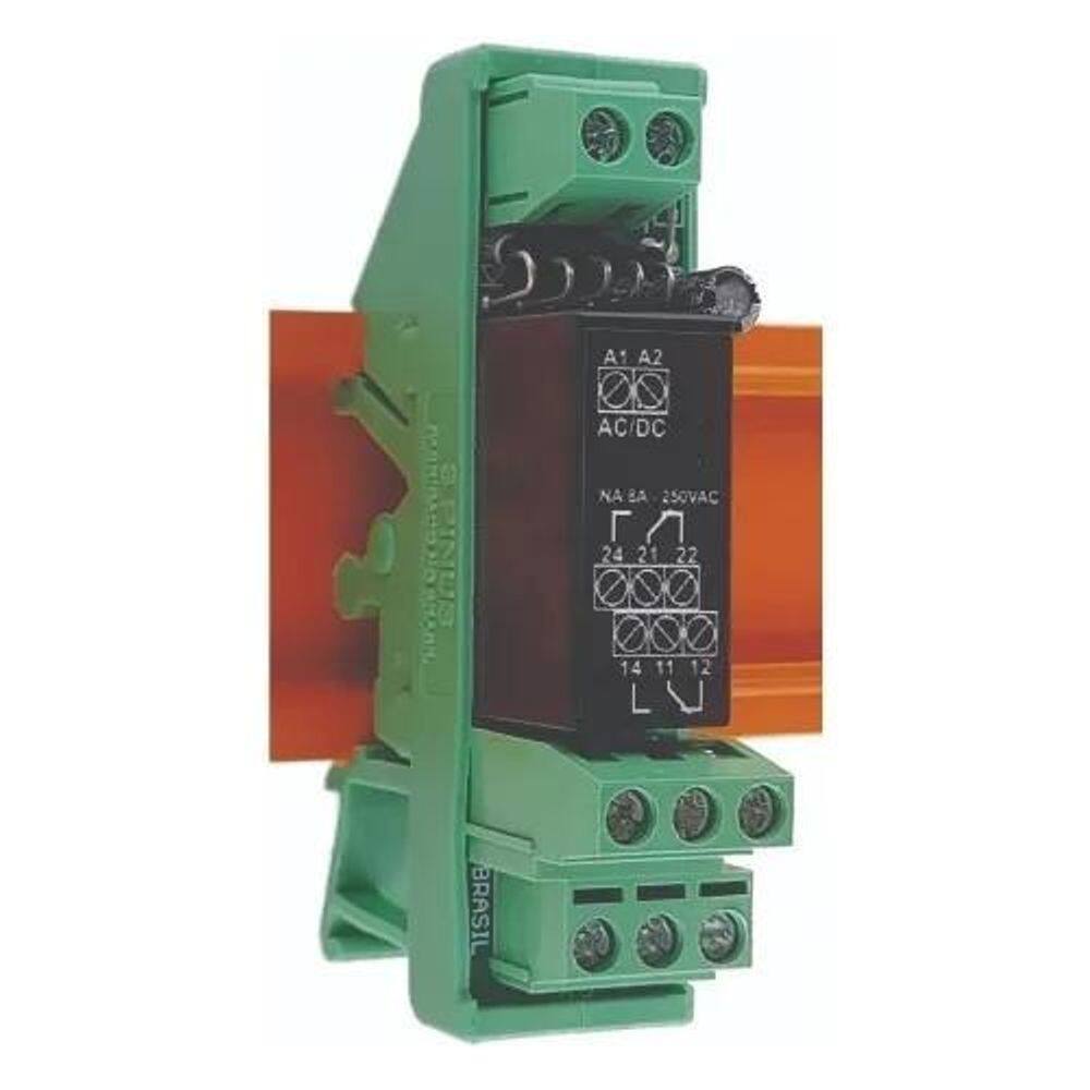 Relé Acoplador 2 Contatos Reversiveis 12V, 24V, 127V, 220Vca