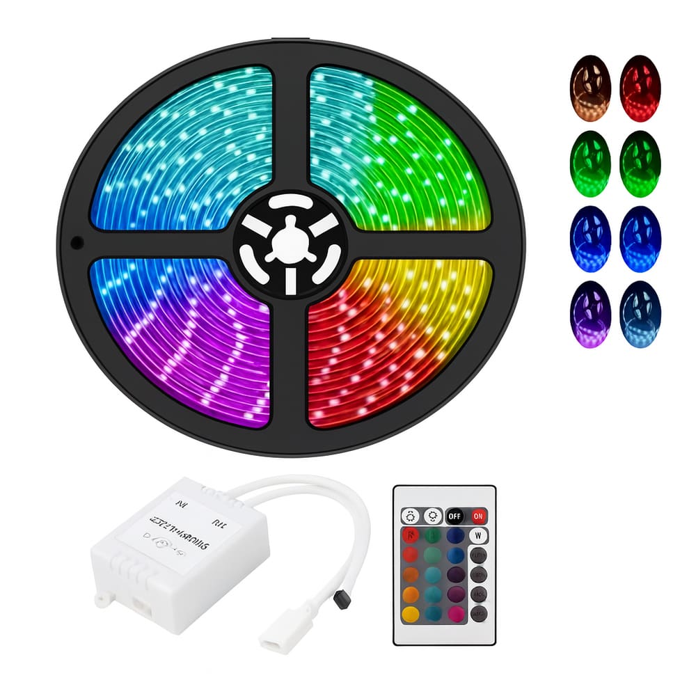 Fita de LED RGB 5 Metros com Controle Remoto Decoração