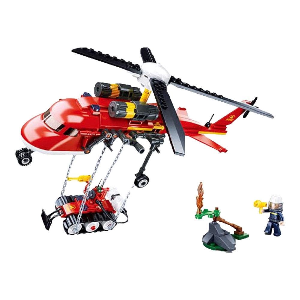 Blocos de Construcao Cubic Jr Helicoptero de Bombeiro Multikids - BR2307