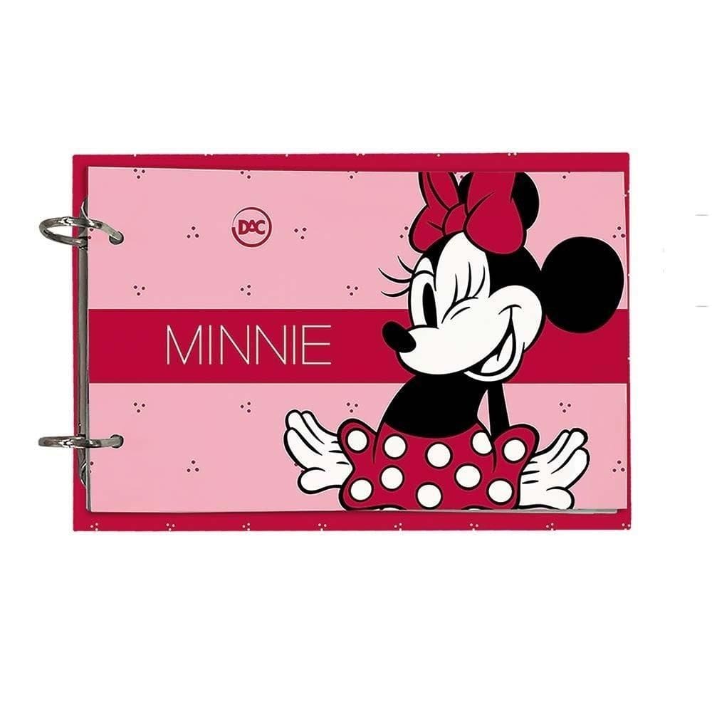 Mini Caderno Argolado Com Fichas Minnie Dac
