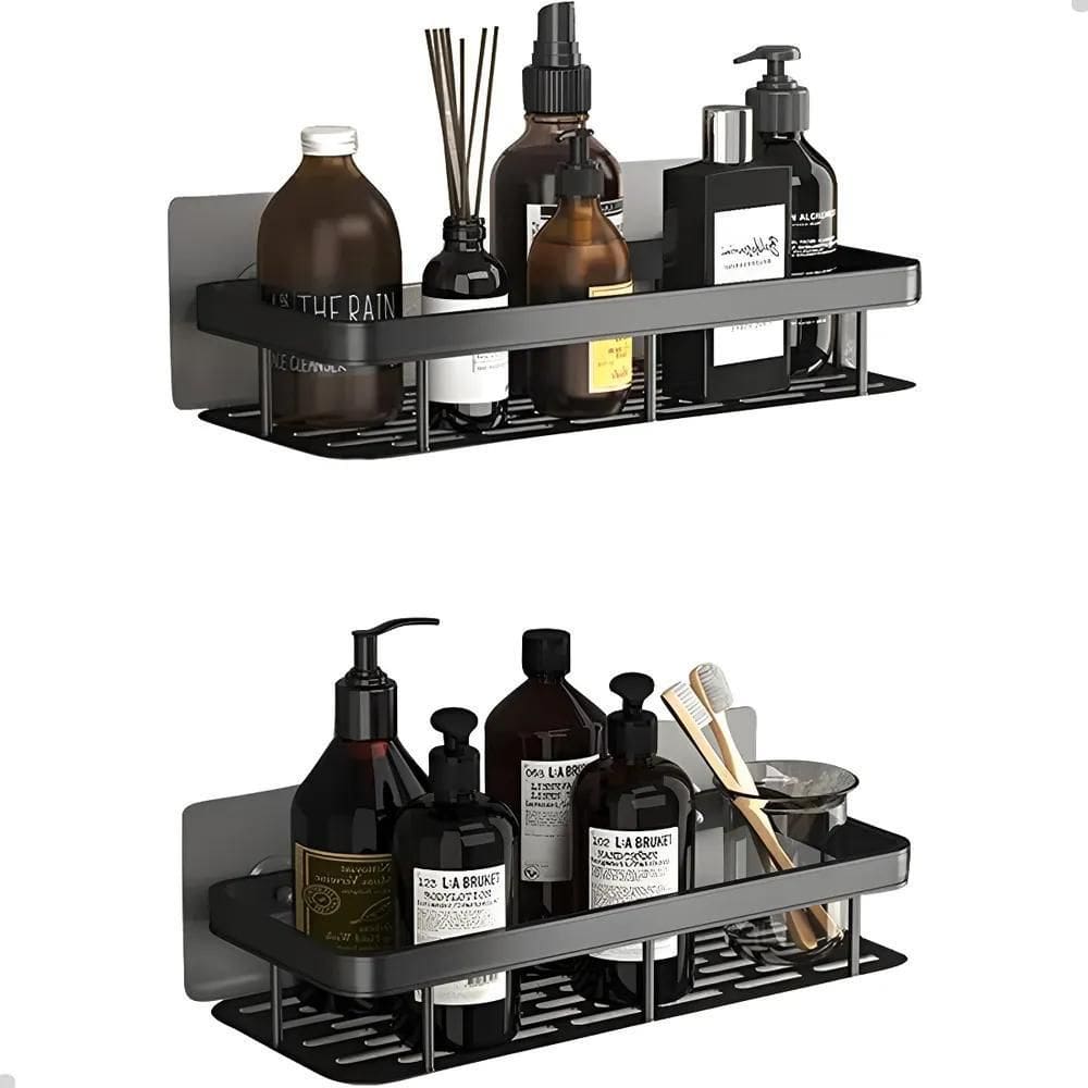 Vittak Kit 2 Suporte Shampoo Sabonete Banheiro Cozinha Adesi