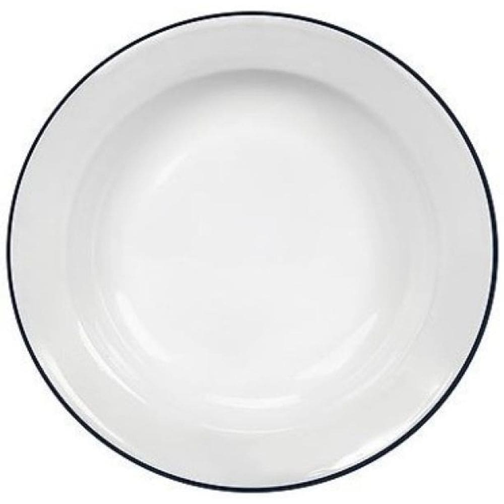 Prato Esmaltado Fundo Branco 22cm - 10 Unidades Alumínio