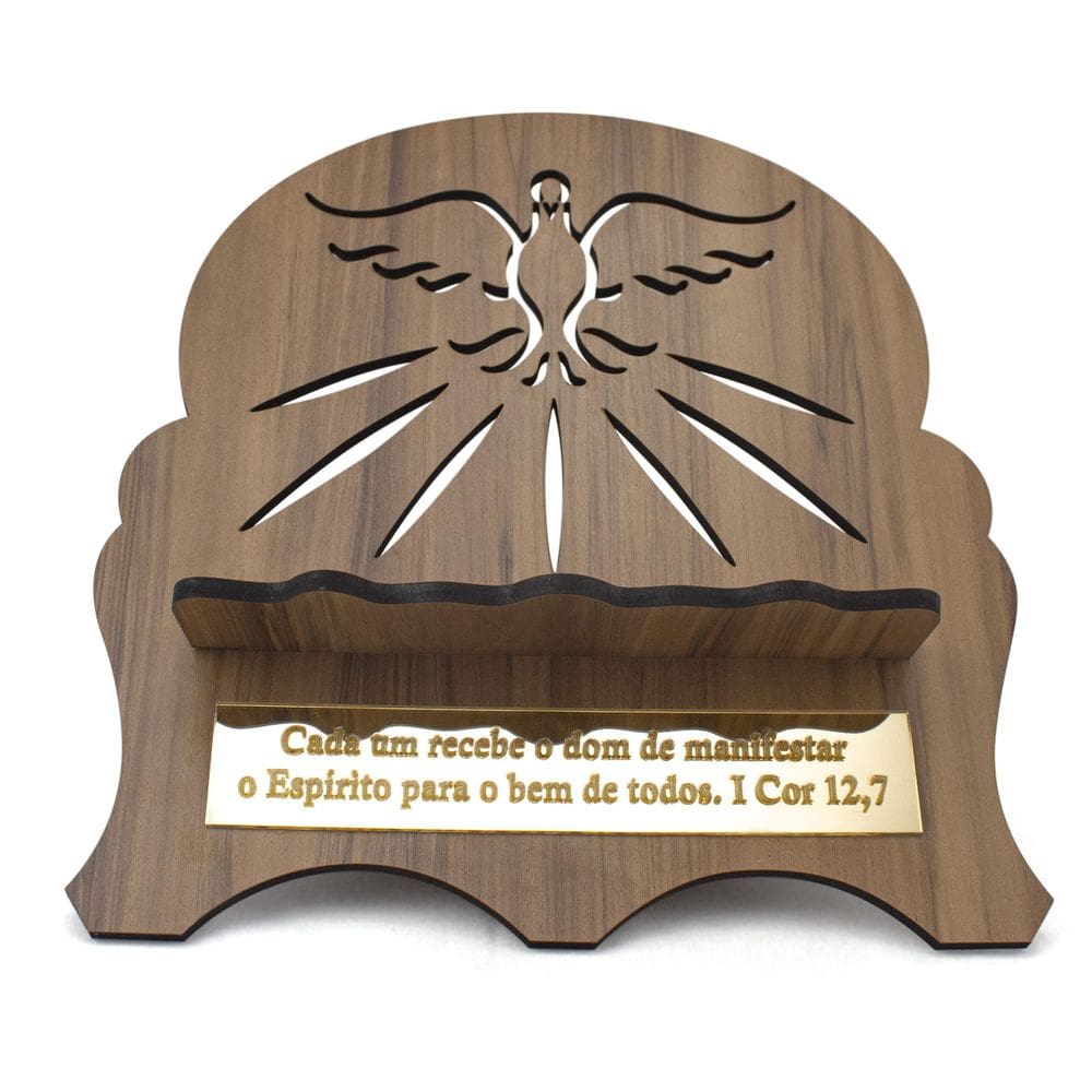 Porta Biblia Espirito Santo Mdf 30 X 32 Cm