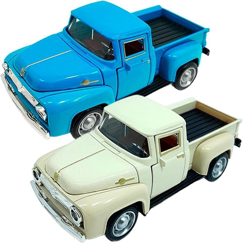 Miniaturas Carrinho Colecionável Pickup F-100 Metal Kit 2pçs