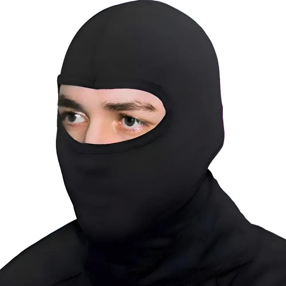 Balaclava Máscara Ninja 30X10Cm Motoqueiro Preto