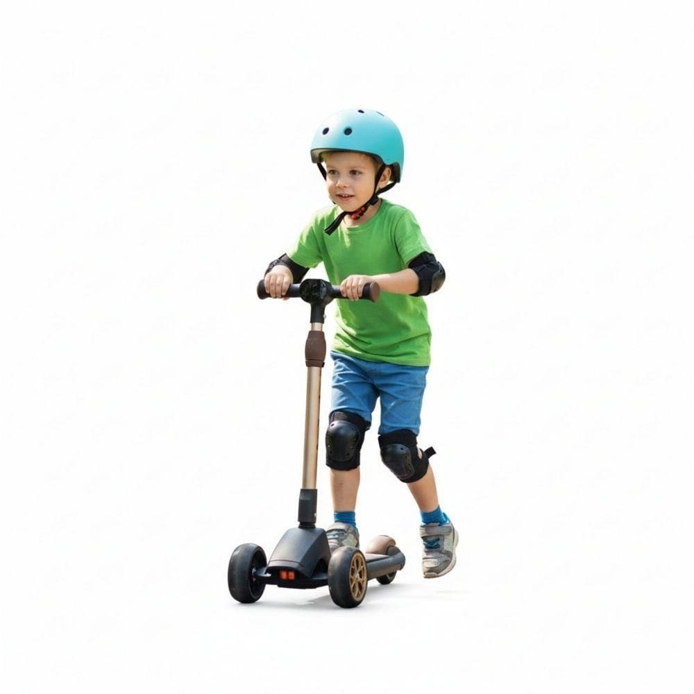 Patinete Led Infantil 3 Rodas Preto